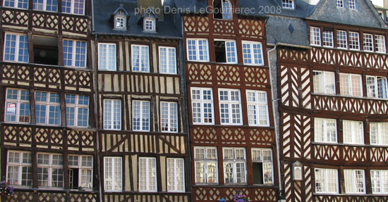 rennes facades medievales