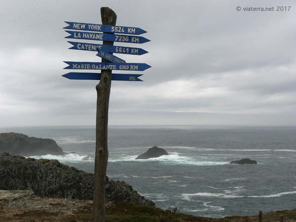 belle ile pancarte distances