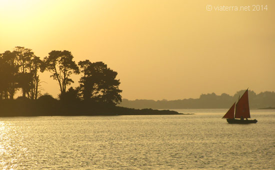 coucher de soleil pointe du berchis larmor-baden