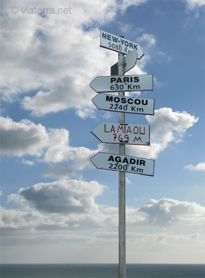 pointe de corsen panneau distances