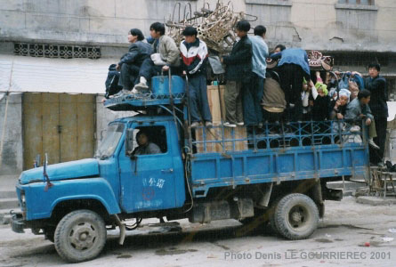 after the market, villagers go back to their village