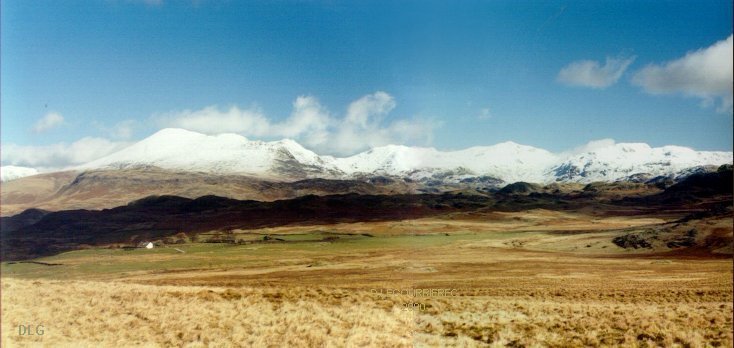 Snow capped mountains of Cumbria