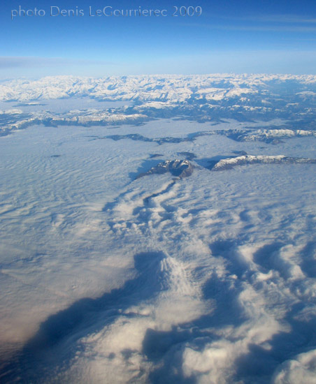 alpes from the plane to lyon