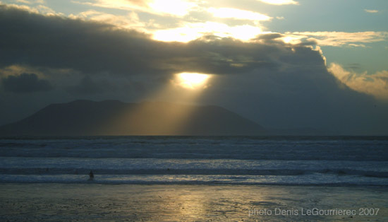 sunrays through clouds