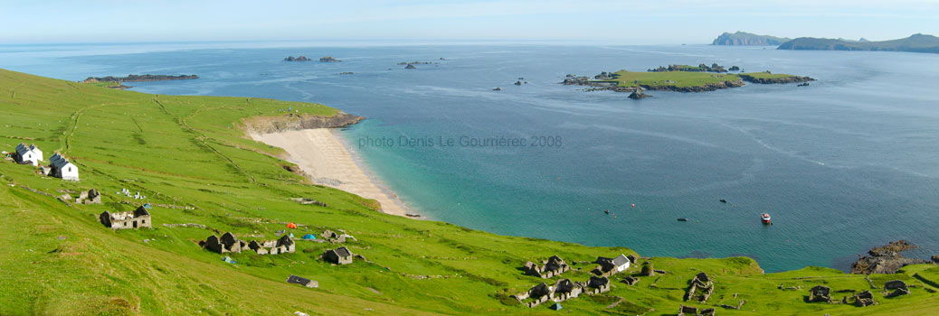 blasket island beach panorama 