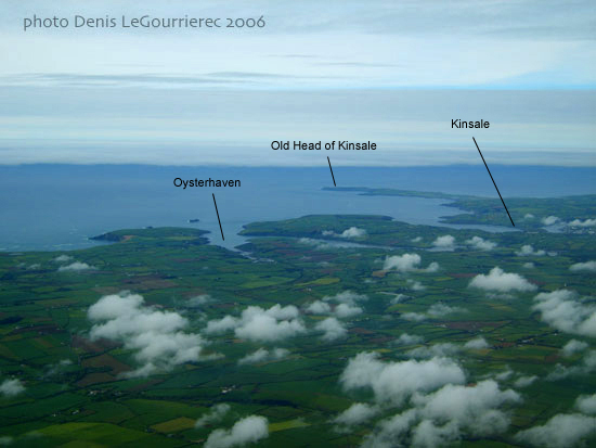 coast near Kinsale from the plane