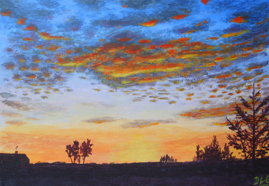 sunset painting