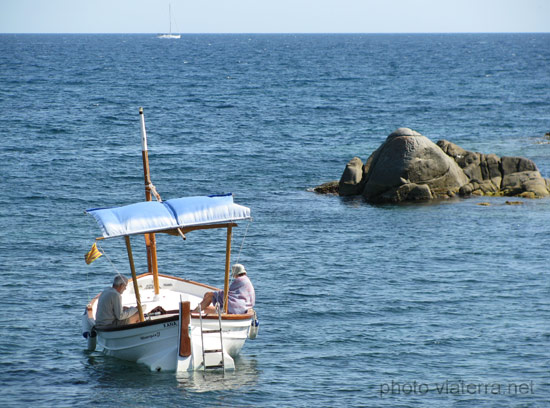 costa brava relaxing on a boat