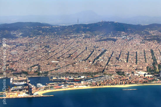 Barcelona from the plane Barcelona from the plane