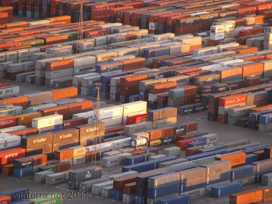 barcelona containers commercial harbour